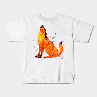 Fire wolf - Fenrir Loki's son Kids T-Shirt